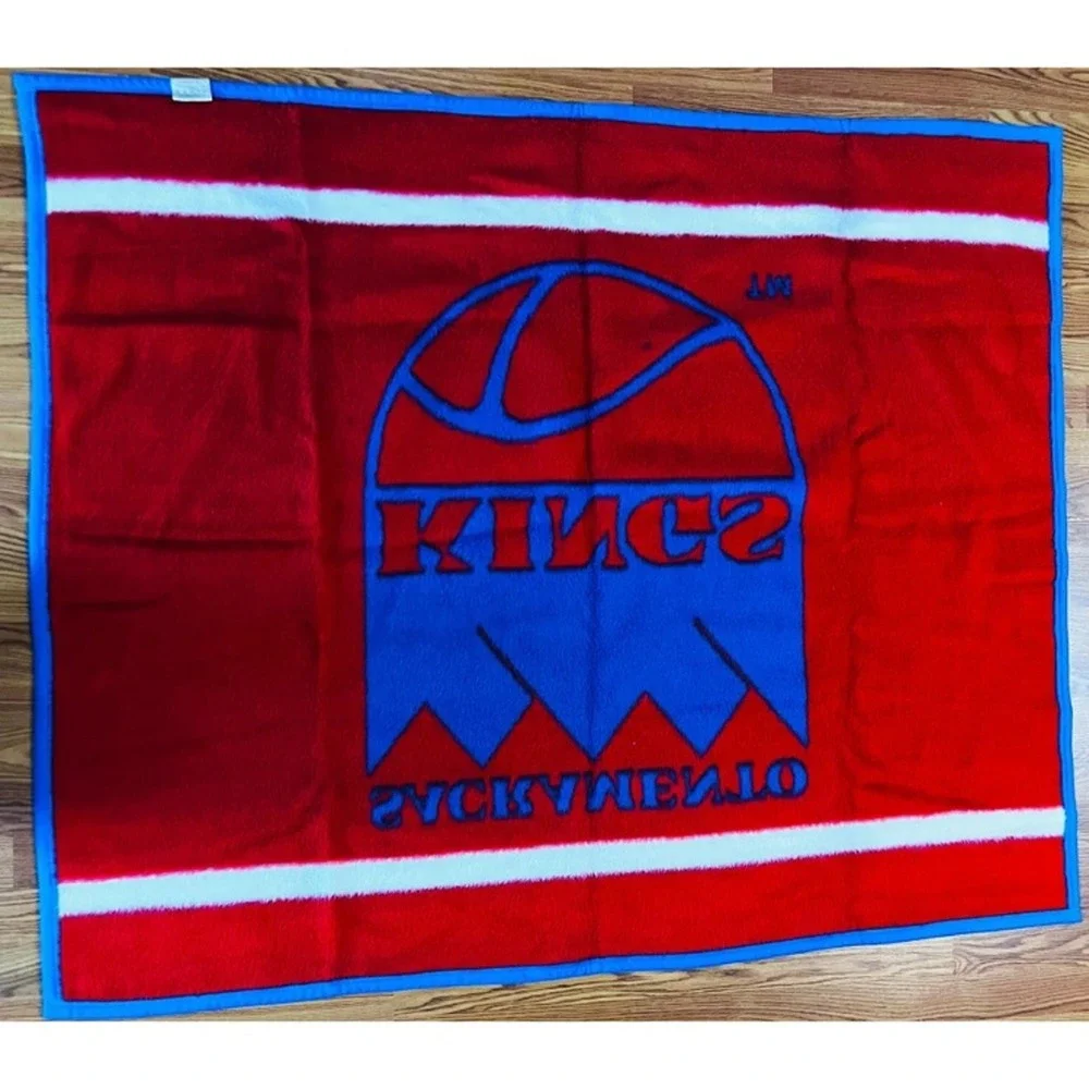 VTG Sacramento Kings Blanket biederlack Of The Americans Made In USA 58